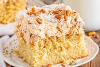 Decadent Butter Pecan Poke Cake