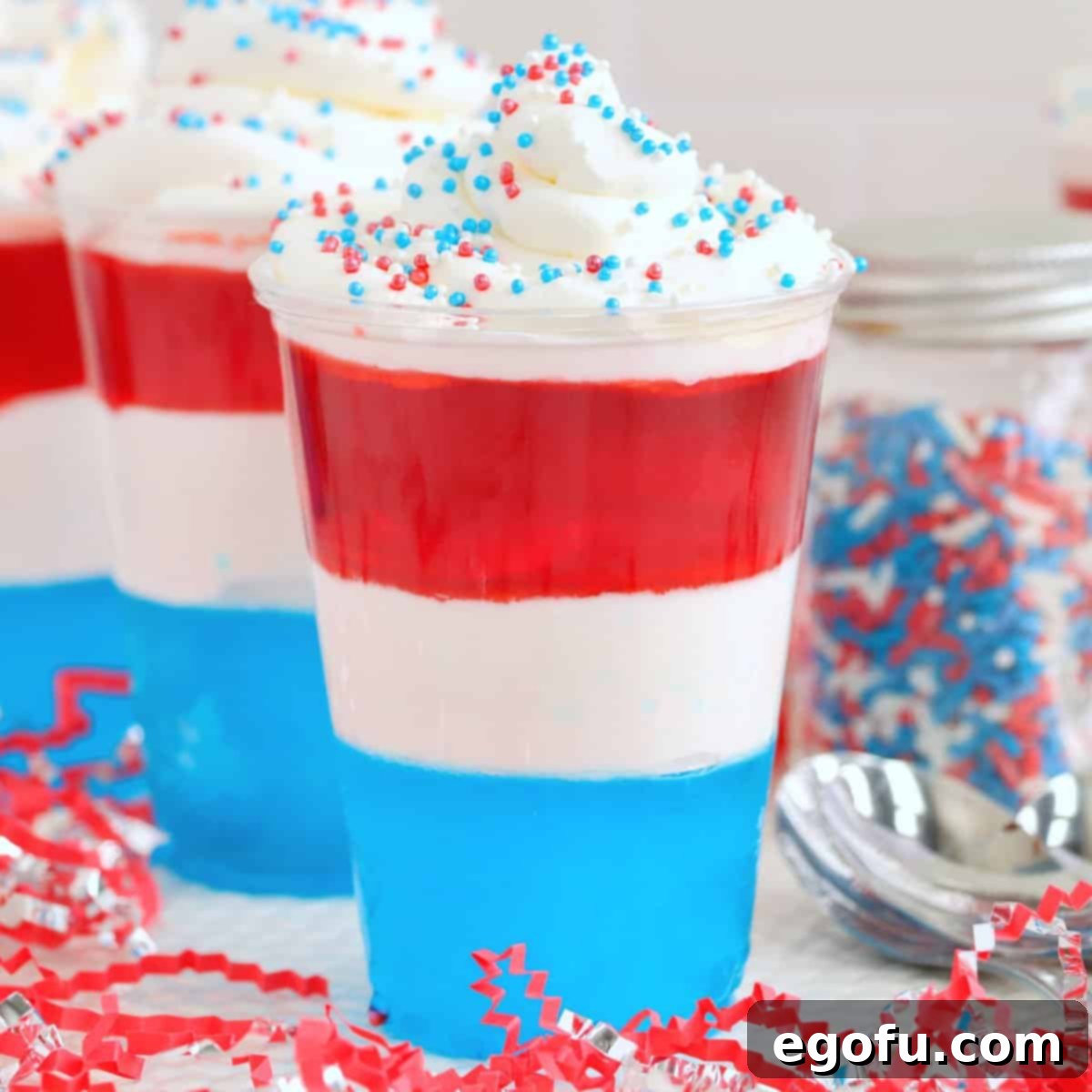 Festive Tri-Color Jell-O Cups 1 featured 130116