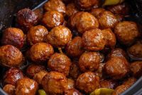 Southern Comfort Slow Cooker Meatballs