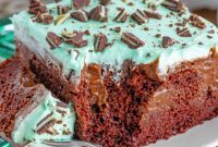 Peppermint Patty Poke Cake