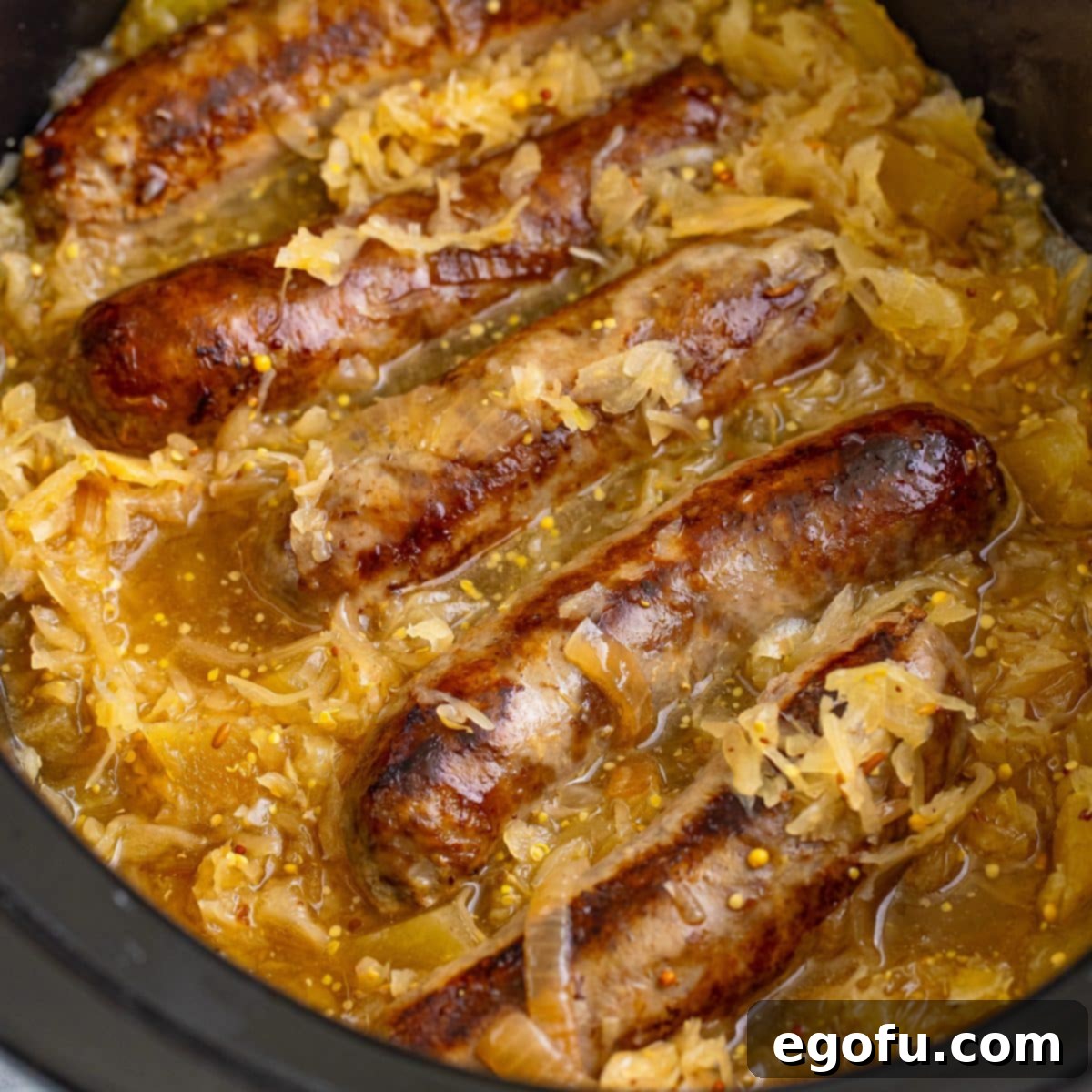 Hearty Slow Cooker Brats with Sauerkraut 1 featured 165335