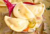 Slow Cooker Chicken and Pierogi Comfort Stew