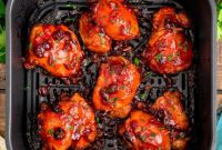 Air Fried Cranberry Glazed Chicken Thighs
