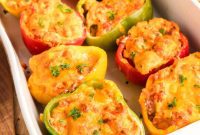 Savory Chicken Stuffed Bell Peppers