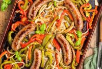 One Pan Sausage and Pepper Bake