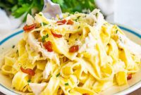 Smoky Chicken Alfredo with Bacon