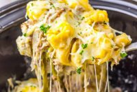 Philly Cheesesteak Tortellini Slow Cooker Supper