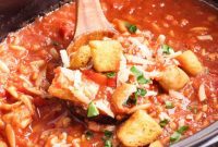 Rich & Cheesy Slow Cooker Chicken Parm Soup