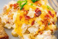 Golden Cheesy Chicken Hash Brown Bake