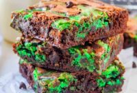 Decadent Mint Chocolate Chip Brownies