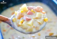 Creamy Slow Cooker Ham and Potato Corn Chowder