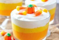 Striped Candy Corn Pudding Cups