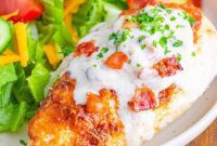 Parmesan Crusted Chicken with Smoky Bacon Cream Sauce