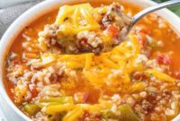 Deconstructed Stuffed Pepper Soup