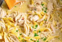 Comforting Crockpot Chicken Noodles
