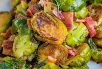 Caramelized Brussels with Crispy Bacon