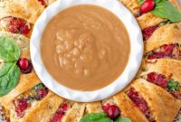 Festive Turkey Stuffing Crescent Bake