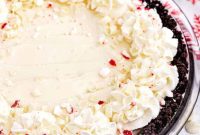 Creamy White Chocolate Peppermint Pie