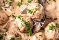 Effortless Creamy Meatball Stroganoff