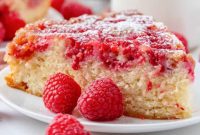 Crimson Raspberry Flip Cake