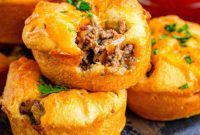 Baked Crescent Taco Poppers