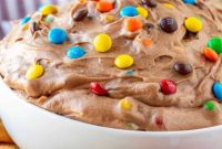 Ultimate M&M Brownie Batter Dip