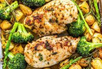 Garlic Butter Sheet Pan Chicken Dinner