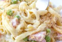 Velvety Ham Fettuccine Bake