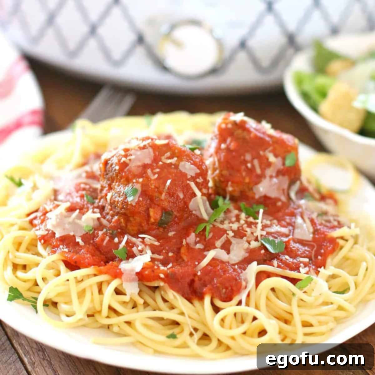 Slow Simmered Homemade Meatballs with Zesty Marinara 1 featured 9175