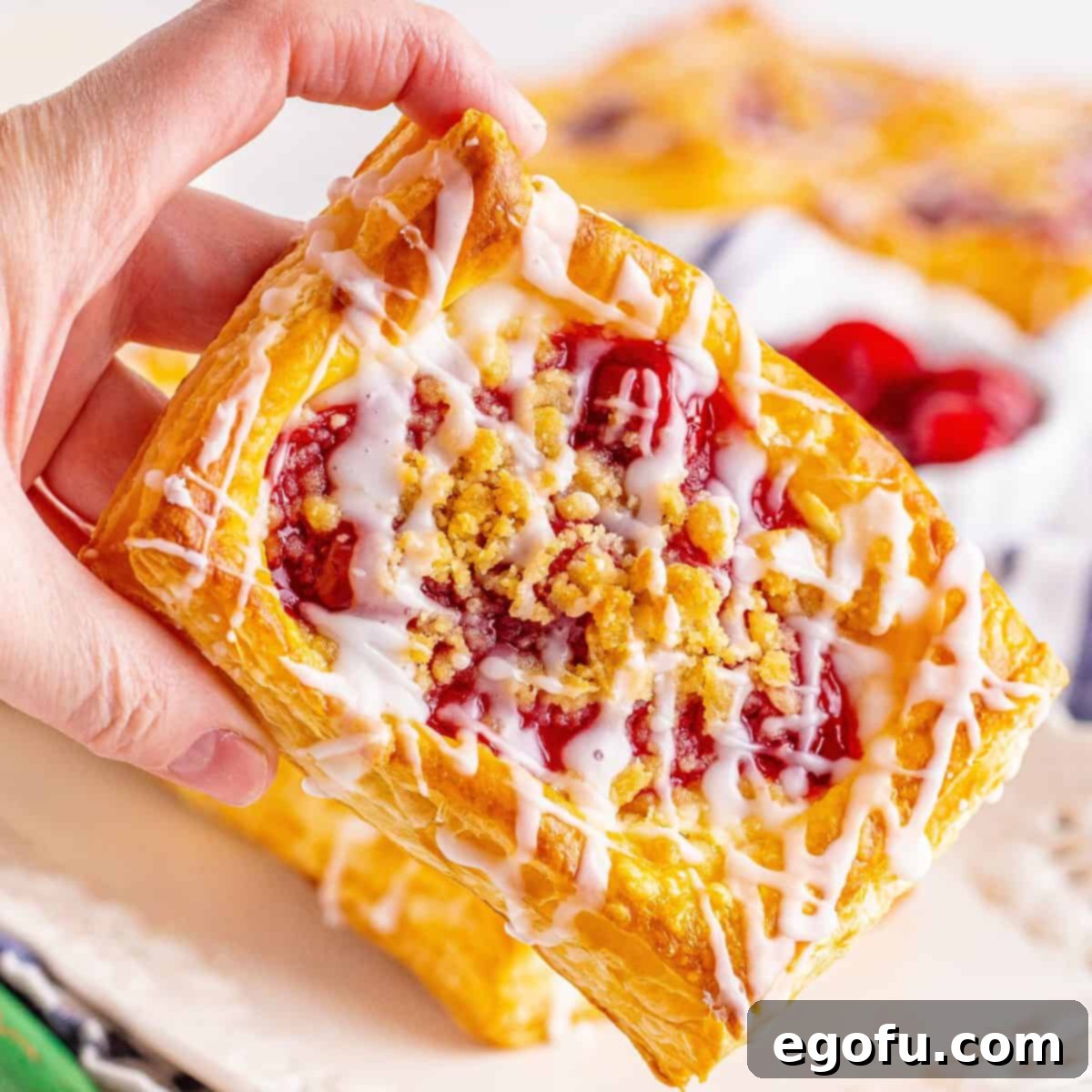 Buttery Cherry Crumble Danishes 1 featured 91924