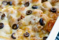 Crispy Tater Tot Enchilada Casserole