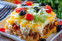 Fiesta Cornbread Taco Bake