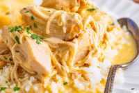 Tender Slow Cooker Chicken in Savory Gravy
