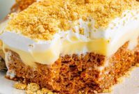 Super Moist Carrot Poke Cake