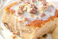 Southern Pecan Praline Cake with Warm Butter Sauce