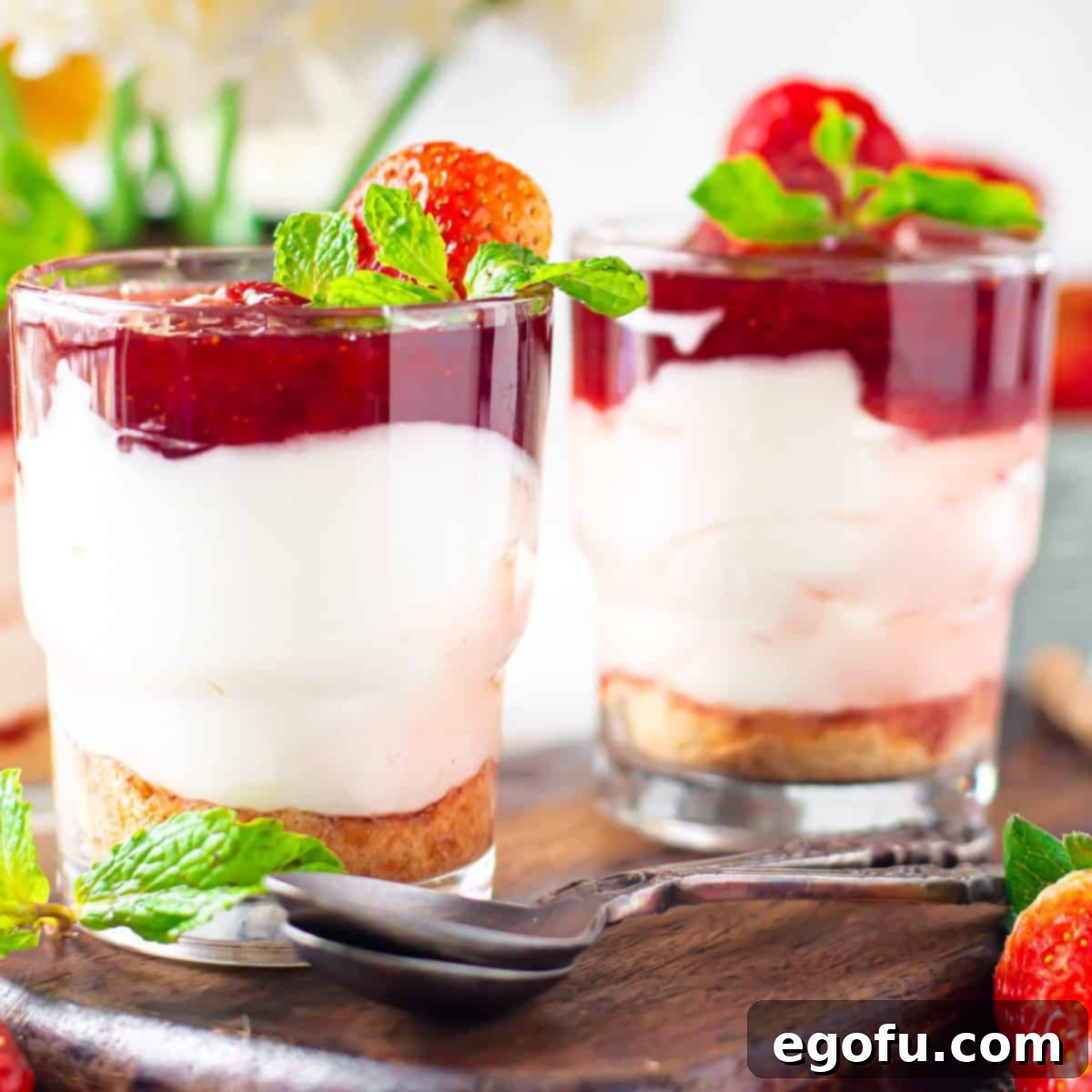 No-Bake Strawberry Cheesecake Parfaits 1 featured 95611