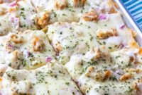 Creamy Chicken Alfredo Pizza