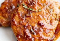 Sweet and Sticky Garlic Pork Chops