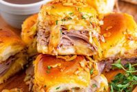 Savory Au Jus Roast Beef Sliders