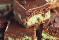 Decadent Mint Cream Cheese Brownies