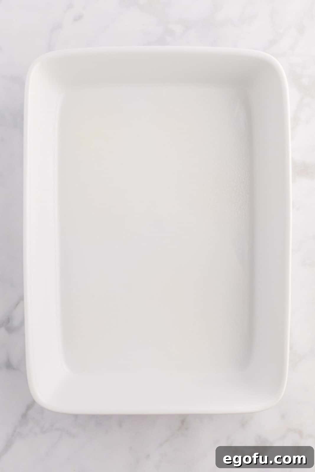 Prepared 9x13 inch baking dish, lightly greased.