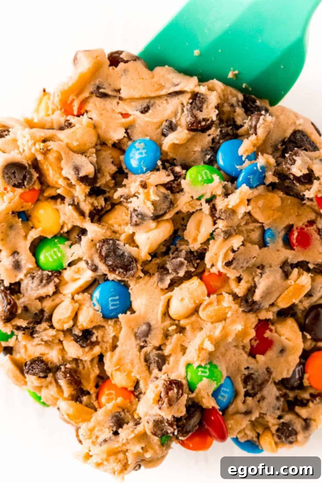 Cookie dough all mixed together in bowl.