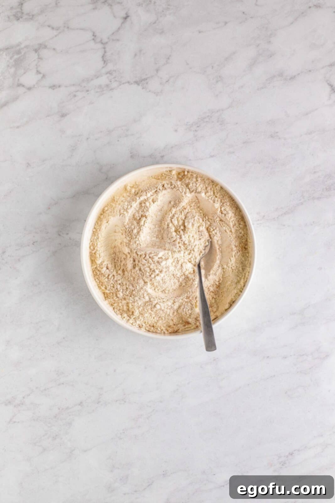 Southern Sunshine Cake 5 Dry ingredients mixed together in bowl.