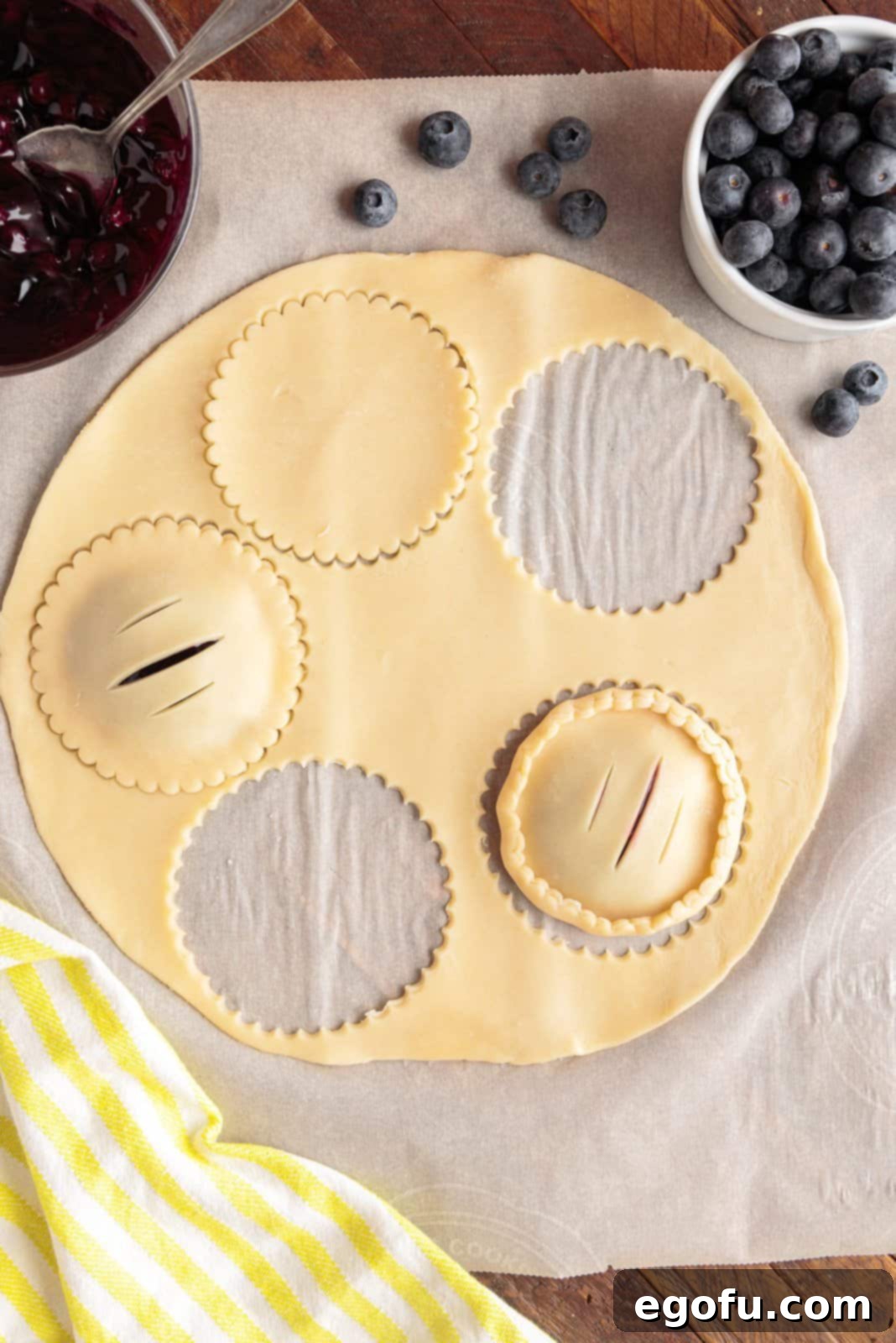 Edges of crust pressed and rolled to seal.