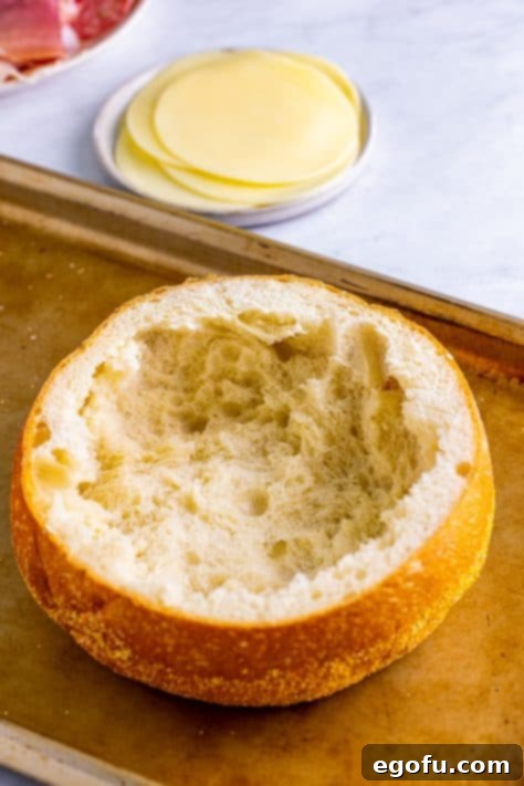 New Orleans' Signature Stack 16 Bread hollowed on out tray.