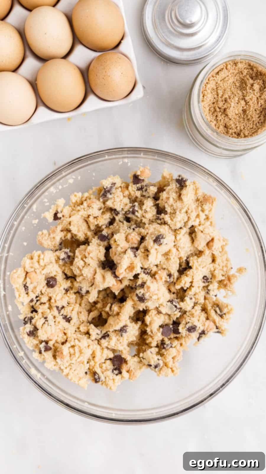Sweet and Salty Caramel Chocolate Chip Bars 10 Chocolate chips and caramels folded into dough.