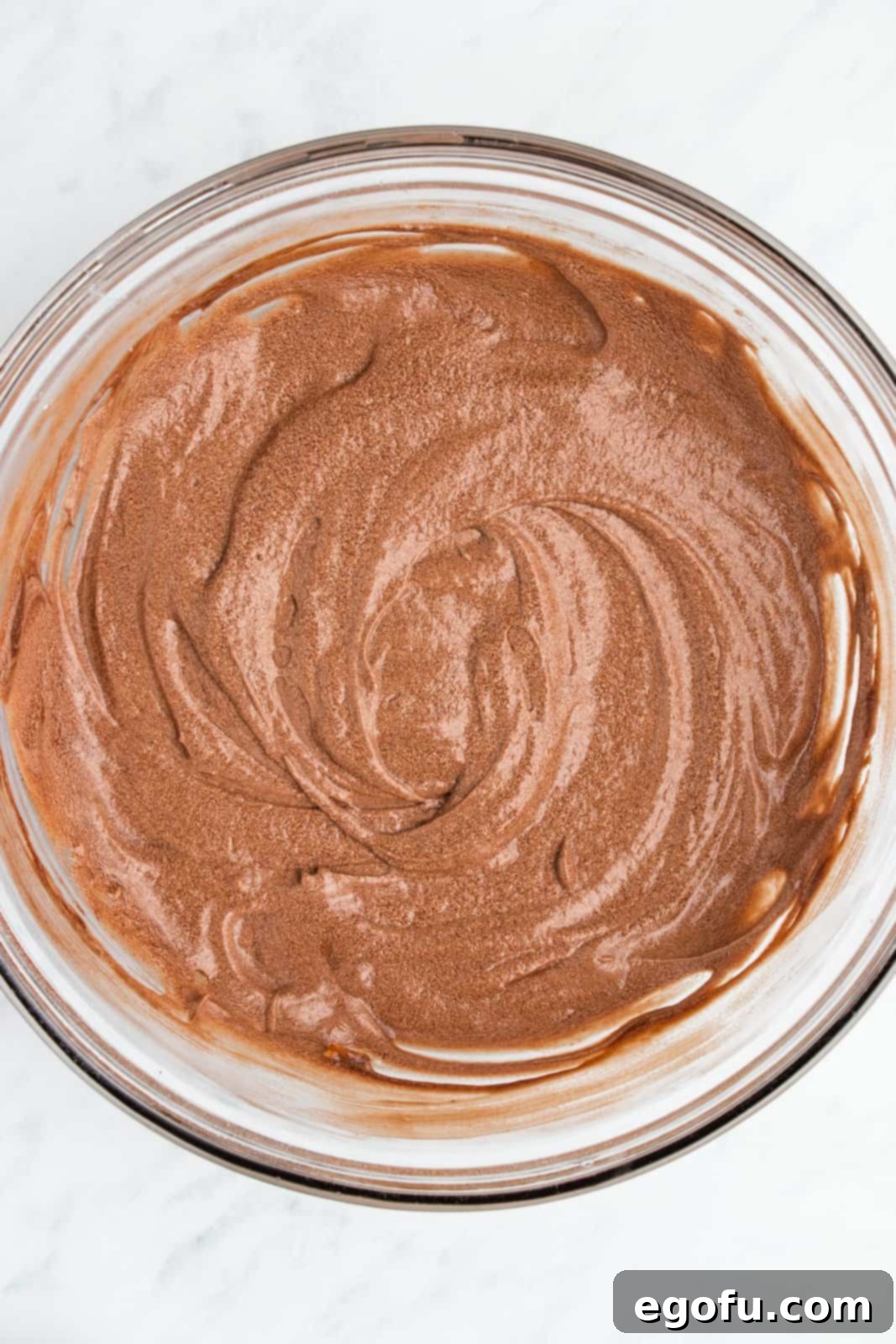 Remaining cupcake ingredients added to bowl and mixed together.