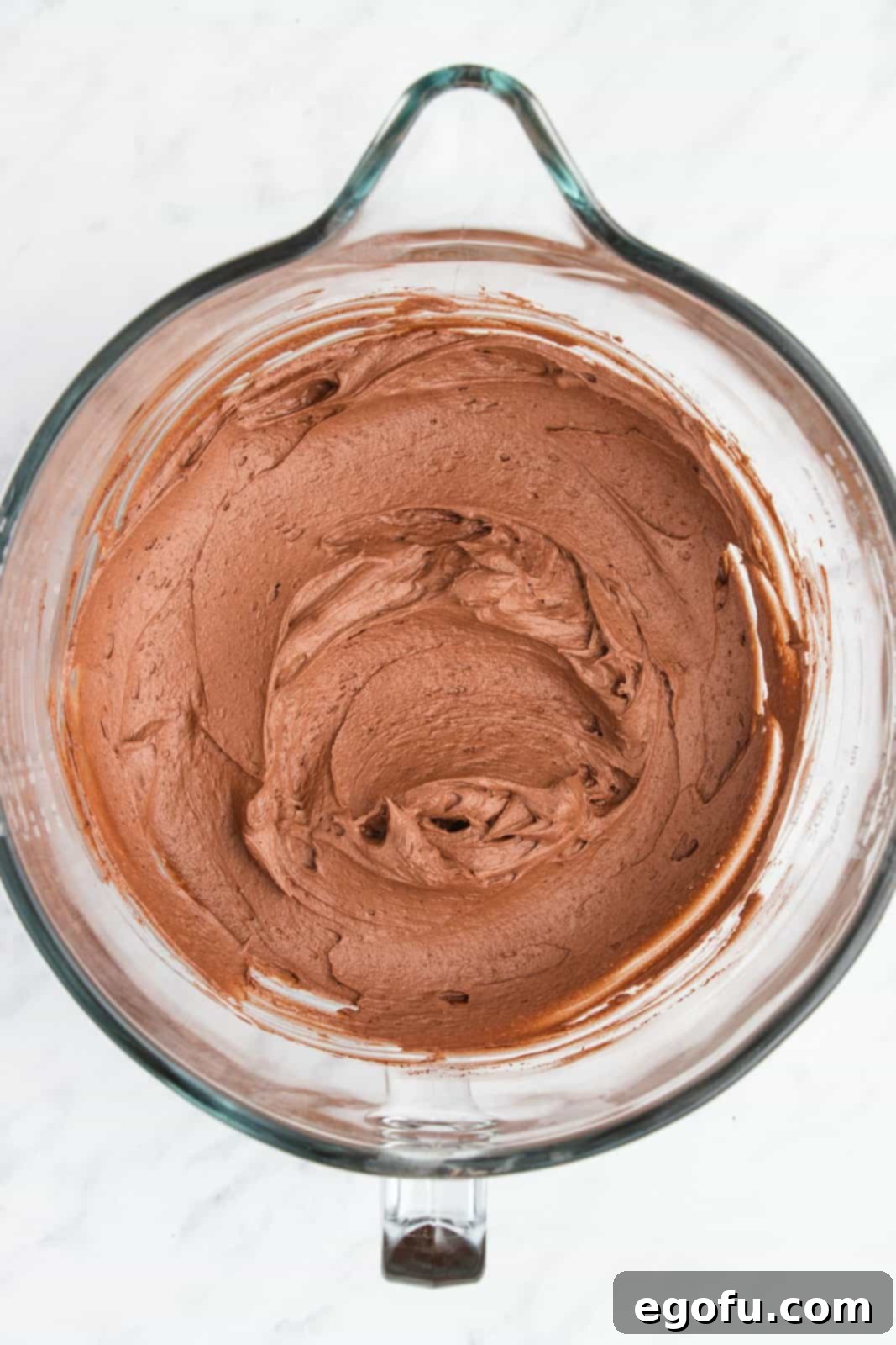 Finished frosting in bowl.