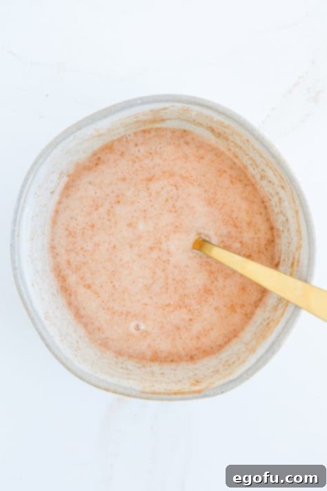 Glazed mixed together in bowl.