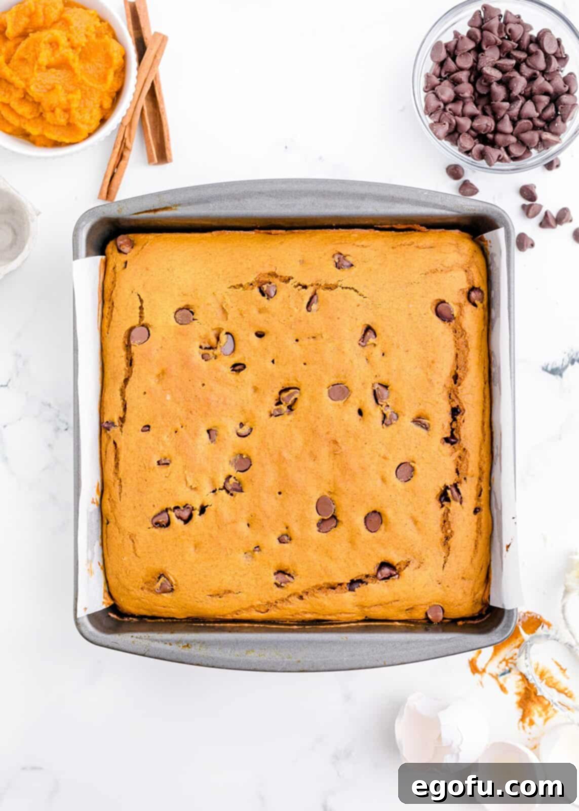 Finished cake out of oven cooling.